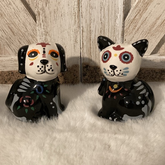Transpac Other - Transpac Dog & Cat Day of the Dead Shakers